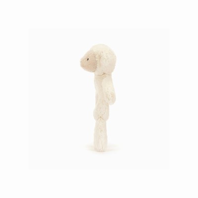 Jellycat Bashful Lamb Ring Rattle Australia | 514379PCU